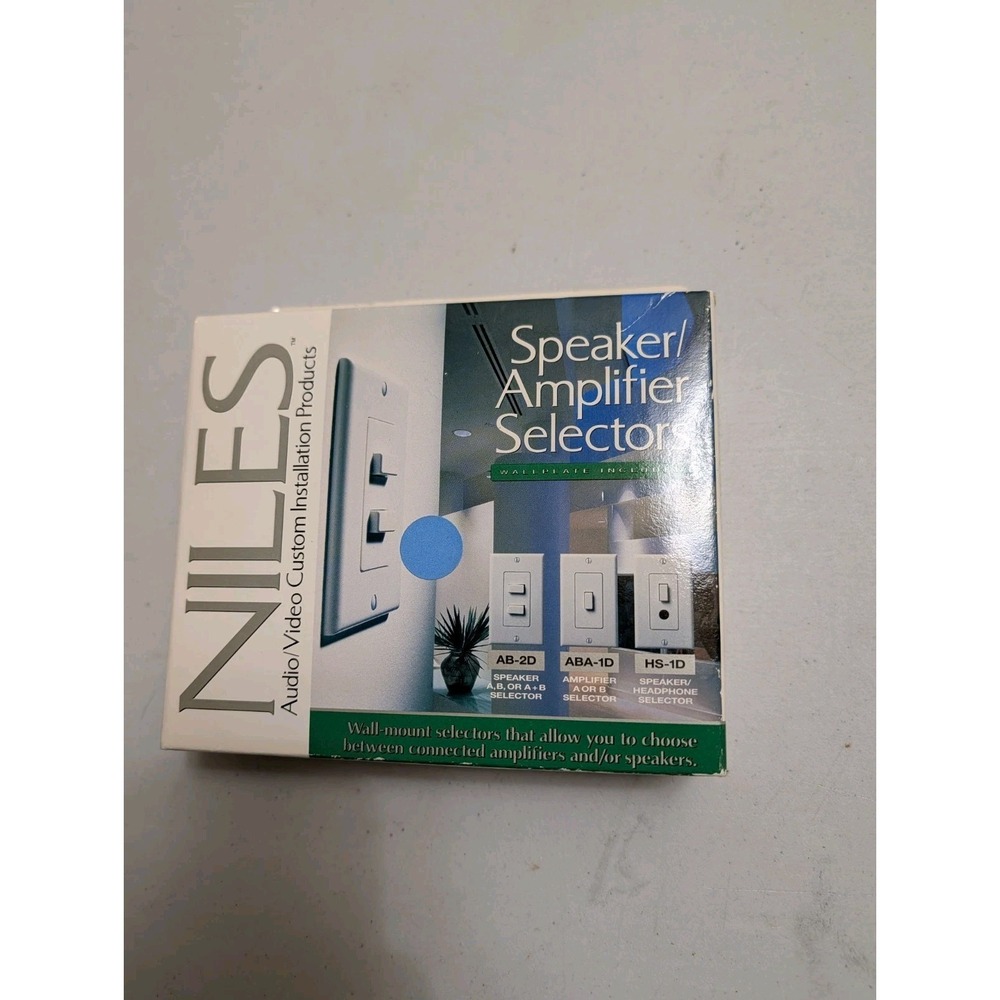 Niles HS-1D Speaker Amplifier‎ Selector with Wallplate White New